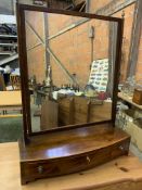 Edwardian mahogany framed toilet mirror