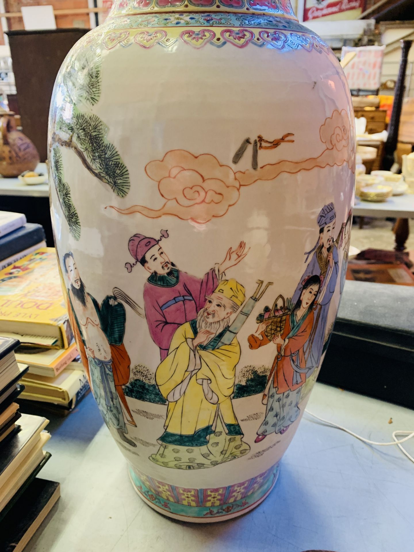 Oriental famille rose vase - Image 2 of 5