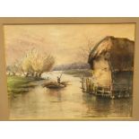 Three framed and glazed watercolours of landscapes signed Bruce Horsfield and another
