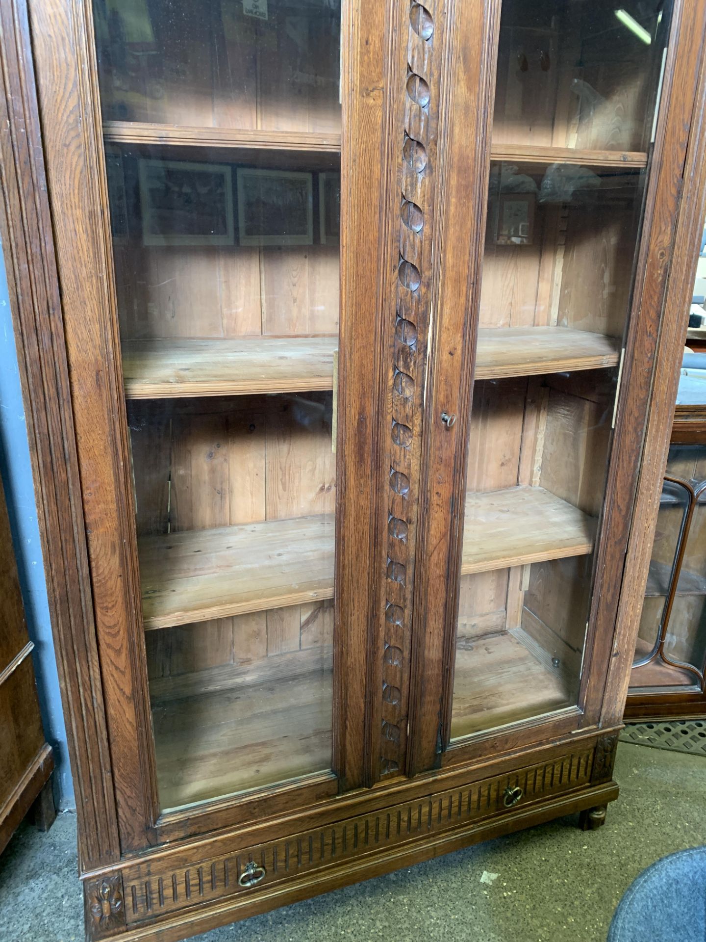 French oak armoire - Image 8 of 8