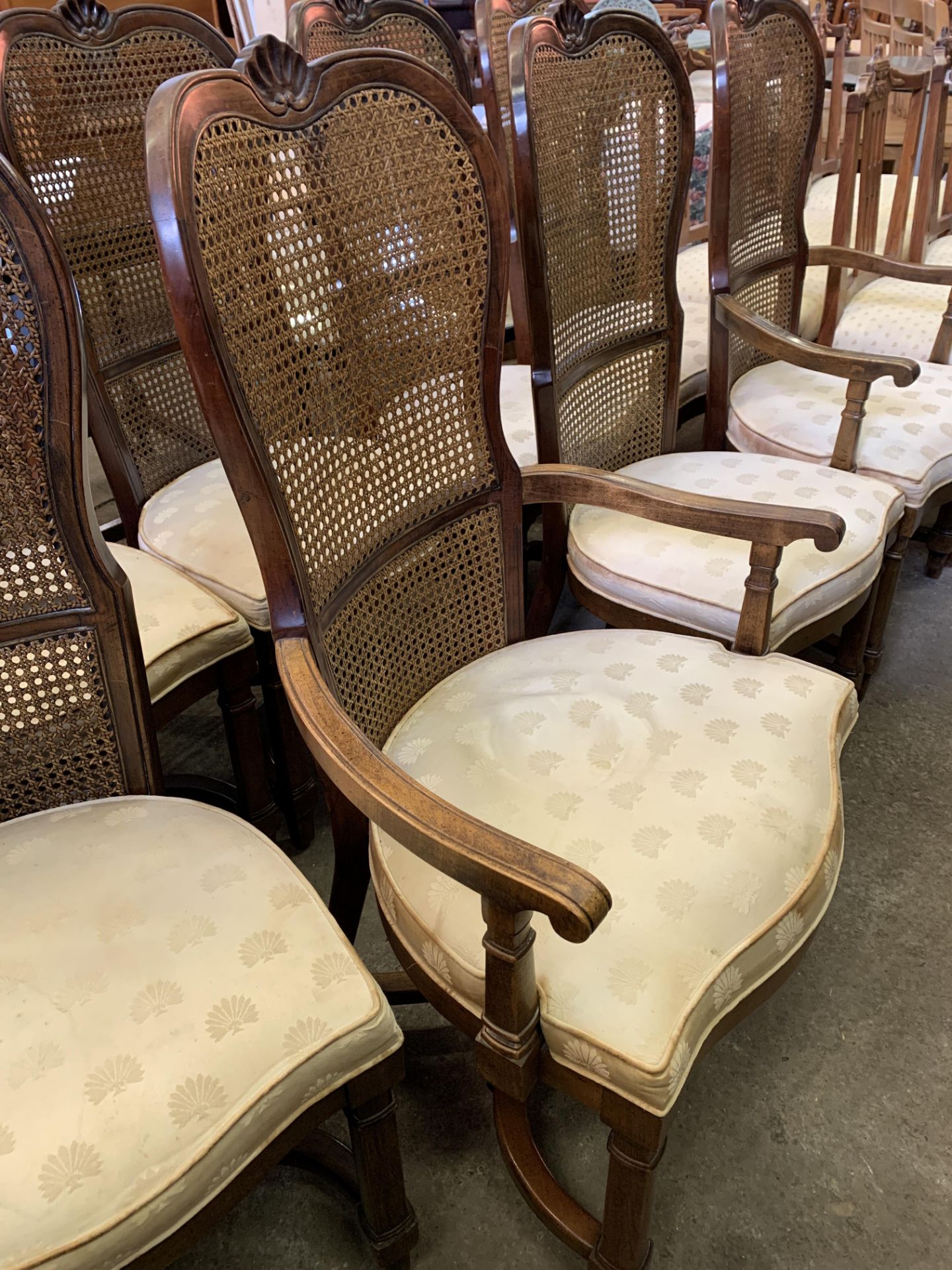 Set of eight (6 + 2) chairs with cane backs - Bild 2 aus 5