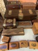 Collection of wooden boxes and treen