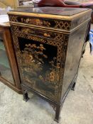 Ebonised gilt decorated HMV gramophone cabinet by Waring & Gillow