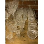 Quantity of Stuart crystal and other glassware