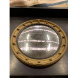 Gilt wood framed circular convex mirror,