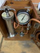 1920s stainless steel 'KDG' portable compound flow meter