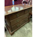 Mahogany chest of 2 over 2 drawers