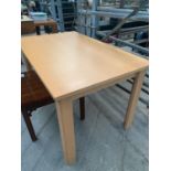 Beech laminate dining table