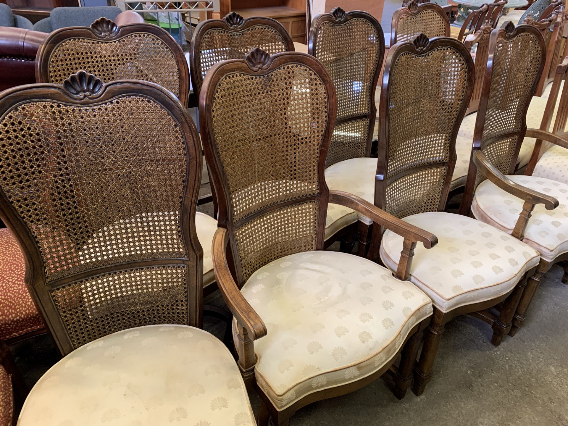 Set of eight (6 + 2) chairs with cane backs - Bild 3 aus 5