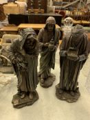 Three resin figures of the "Wise Men", and a camel,