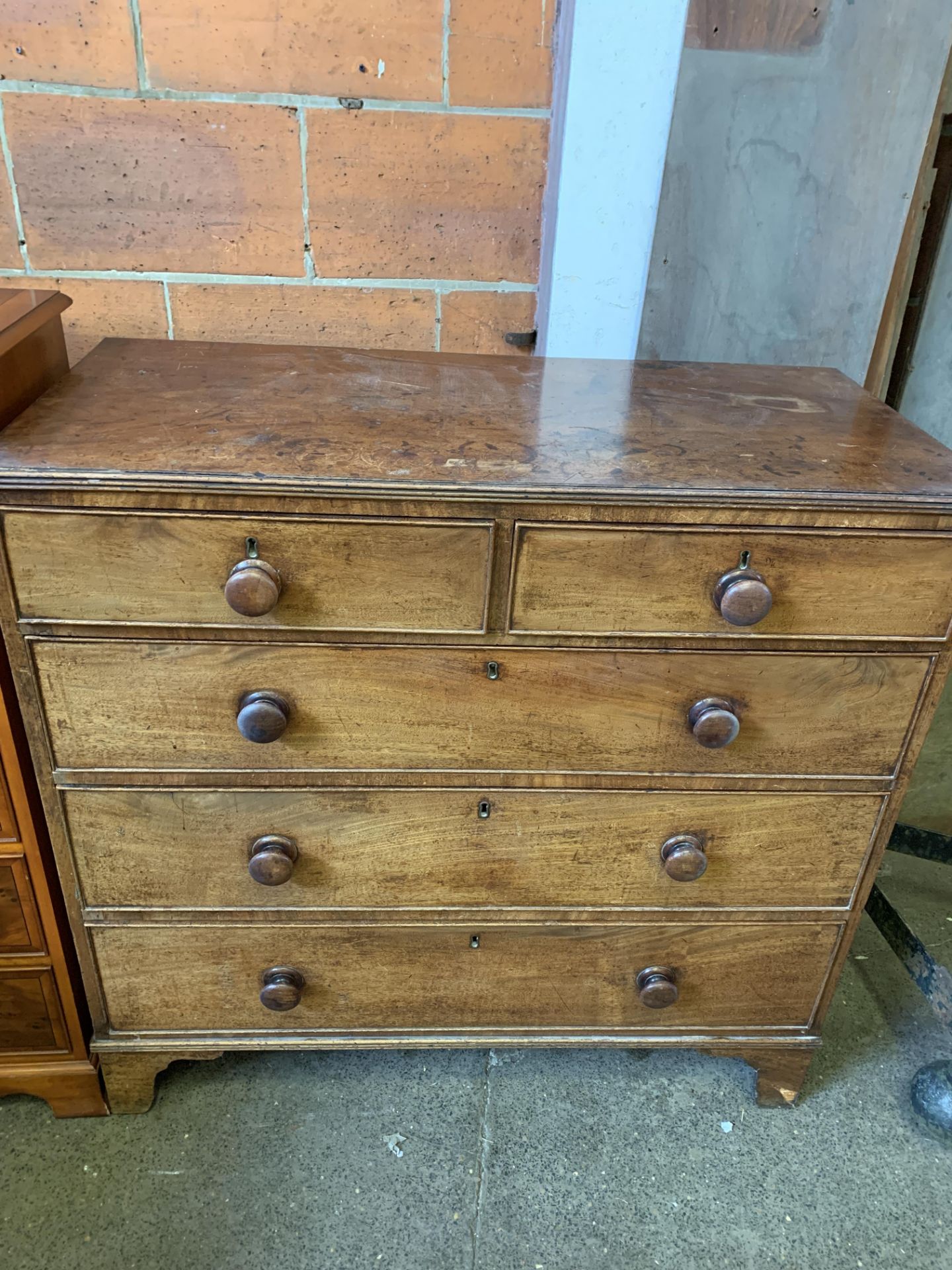 Victorian mahogany chest of 2 over 3 drawers