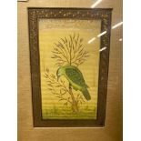 Set of three framed and glazed Oriental watercolours of birds