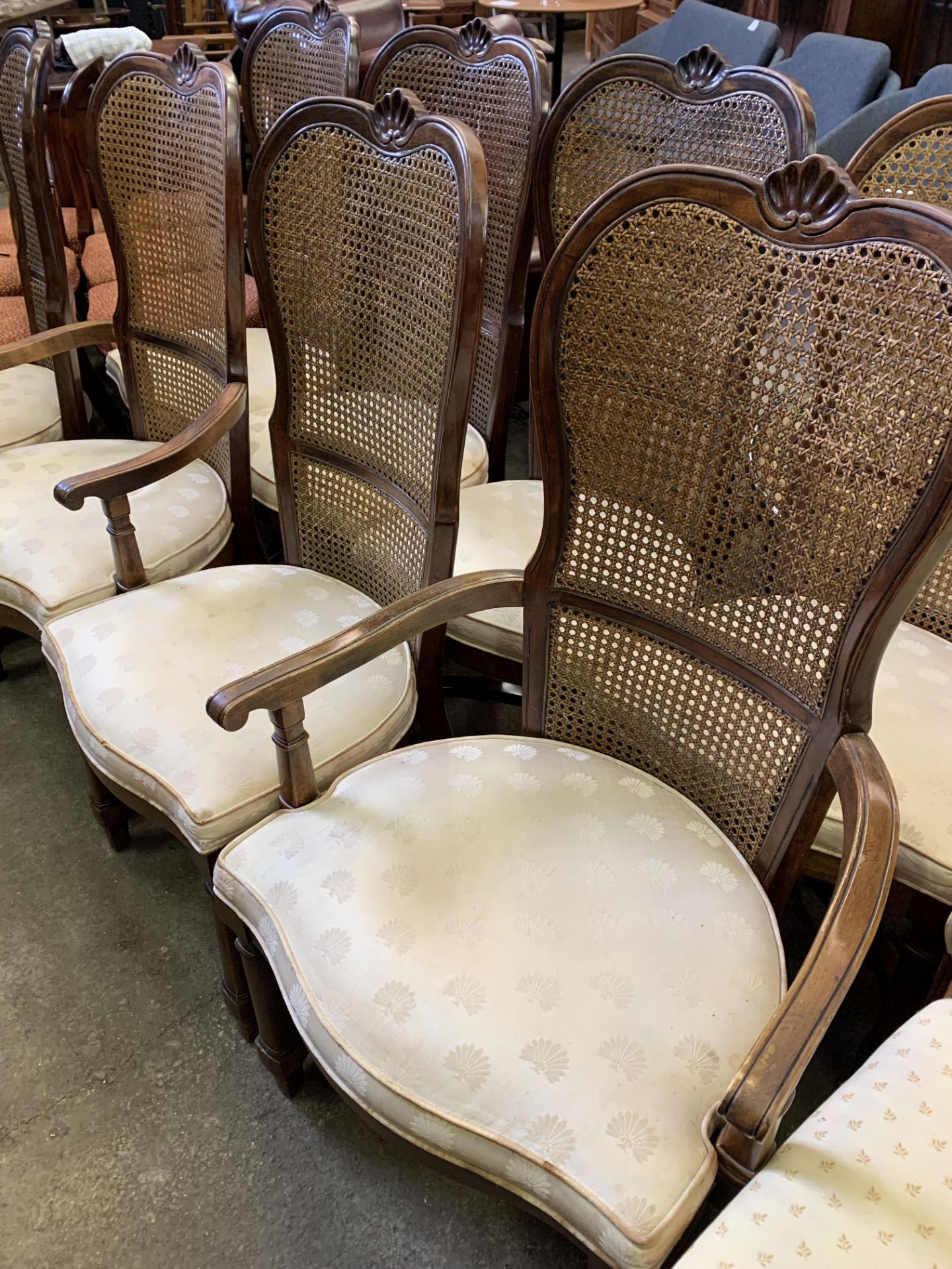 Set of eight (6 + 2) chairs with cane backs - Bild 5 aus 5