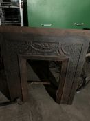 Rectangular cast iron fireplace