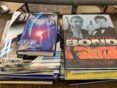 Quantity of Star Trek and James Bond books and magazines
