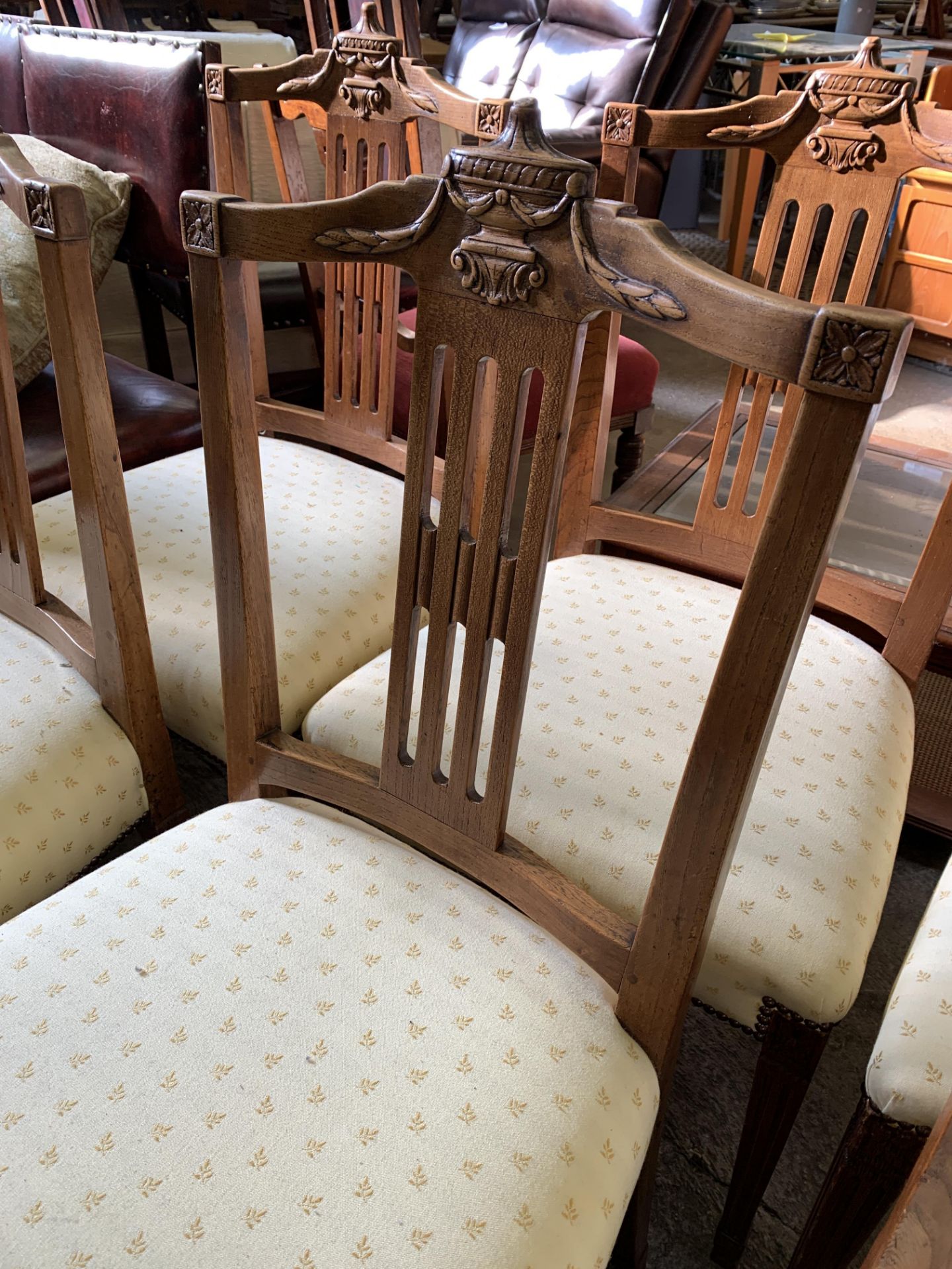 Six oak dining chairs - Image 2 of 7