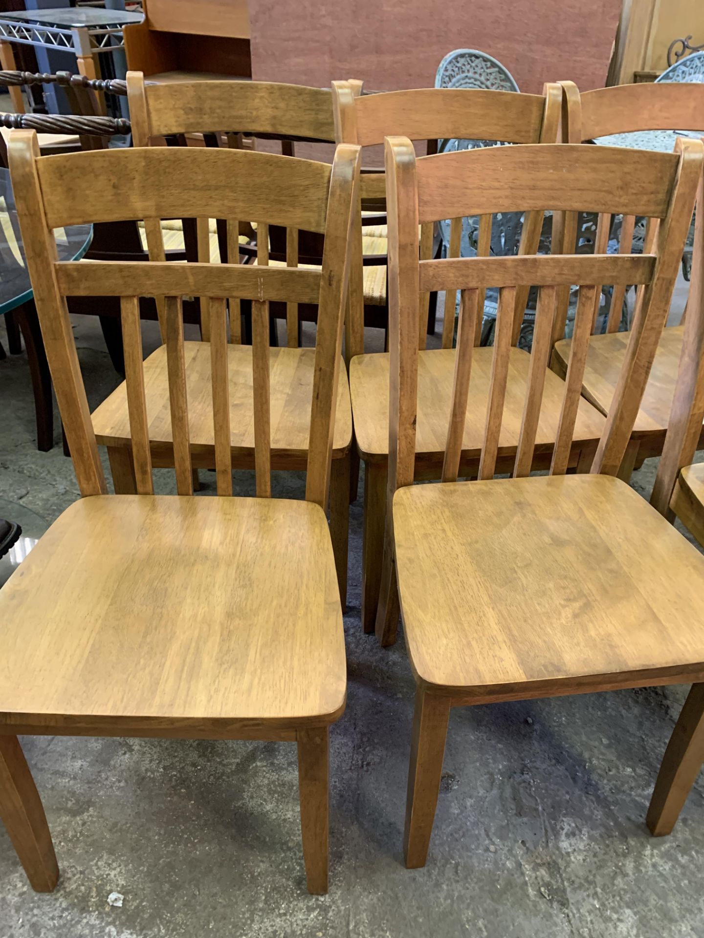 Set of 6 hardwood chairs - Bild 2 aus 7