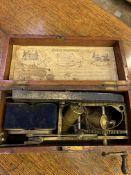 Mahogany box containing "The Improved Magneto Electric Machine" from Thomas Chapman