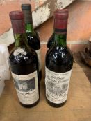 Four bottles of château bottled Vin de Bordeaux