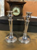 A pair of 925 silver candlesticks by Sordini