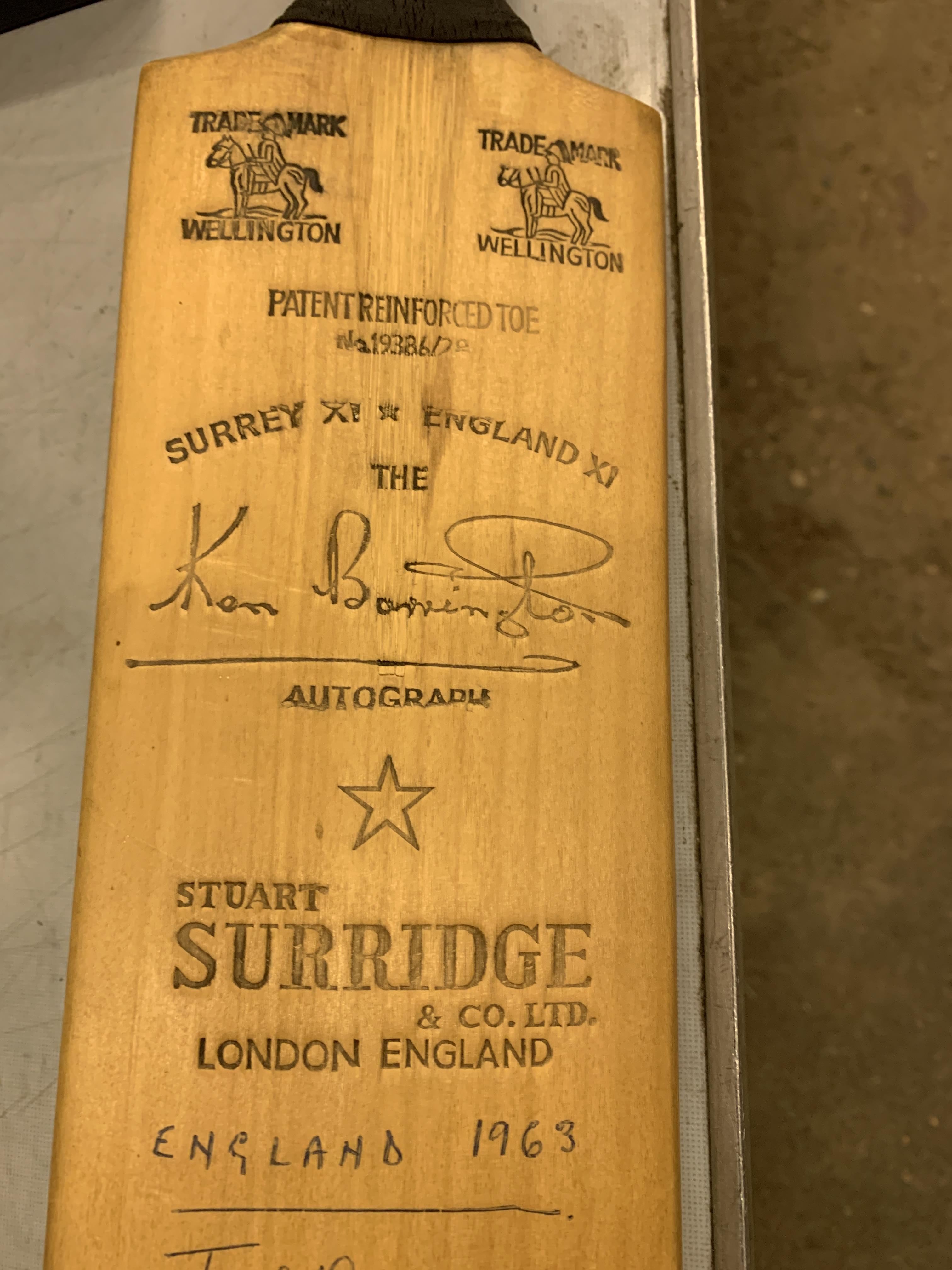 Stuart Surridge & Co cricket bat signed by the England team of 1963 - Image 3 of 4