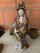 Japanese Meiji period satsuma figure of the Goddess Guyan