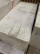 A rectangular block of calacatta marble