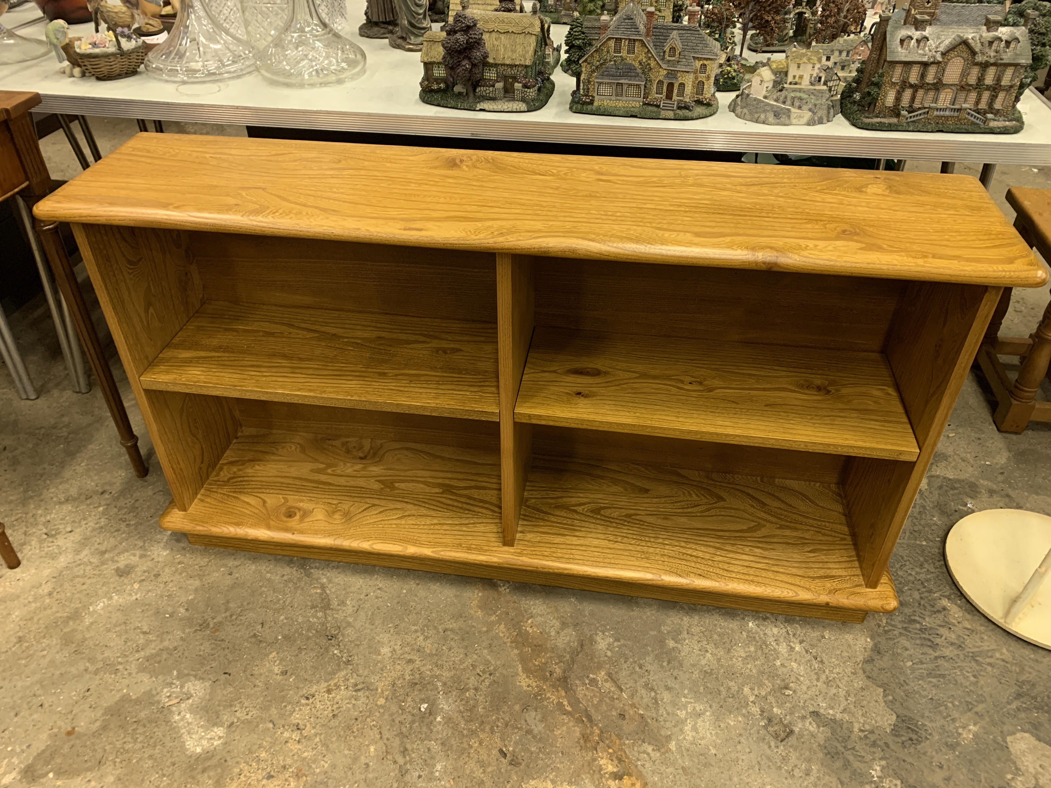 Ercol style open display shelves, - Image 2 of 4