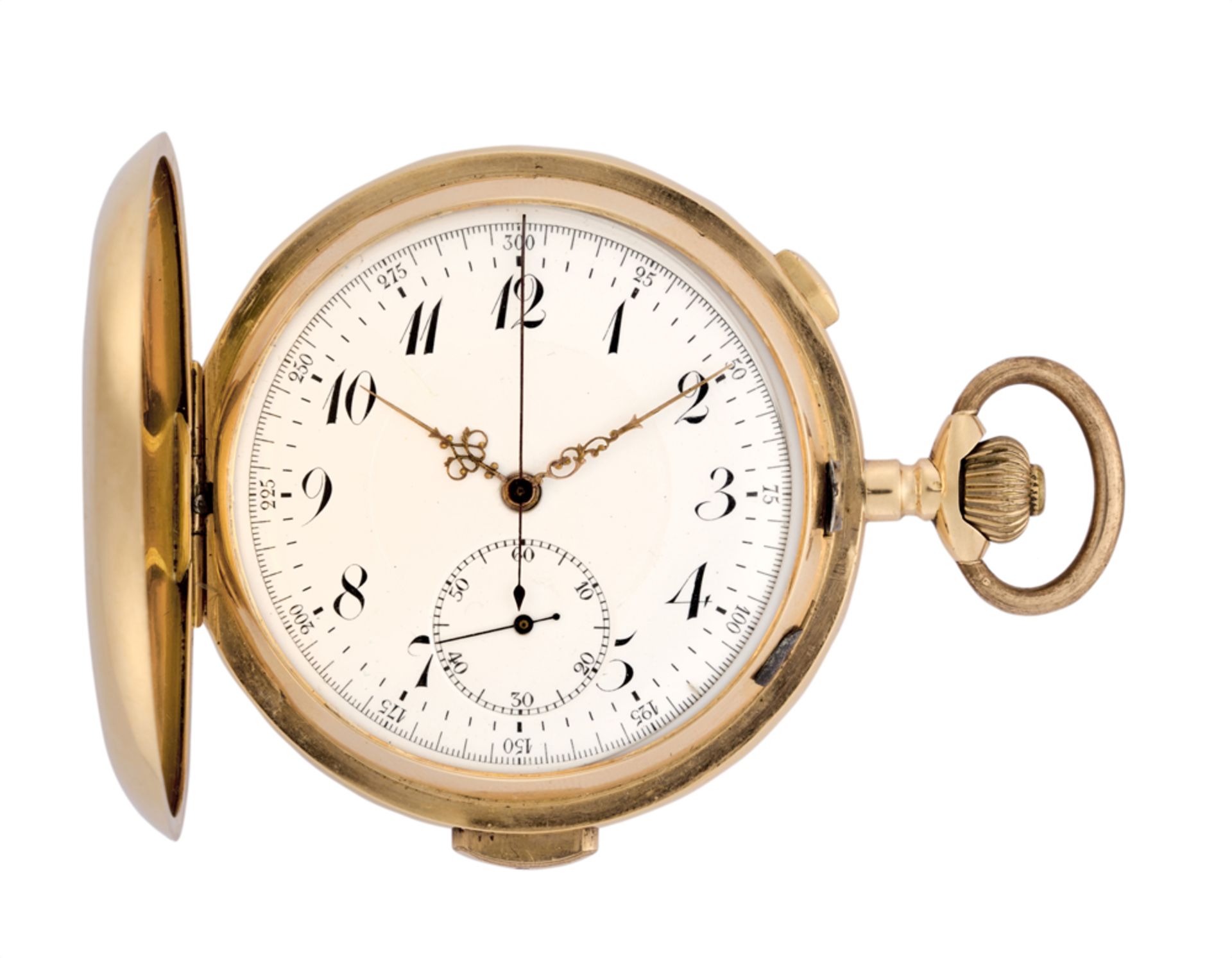 ANONYMOUS, CronografoGent's 18K gold pocket watchEarly 20th centuryManual-wind movement with