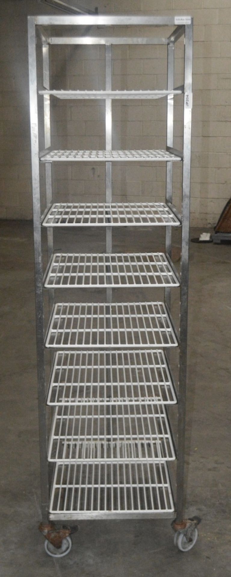 1 x Stainless Steel Commercial Kitchen 8-Tier Wire Shelving Rack, On Castors - Dimensions: H190 x - Image 2 of 3