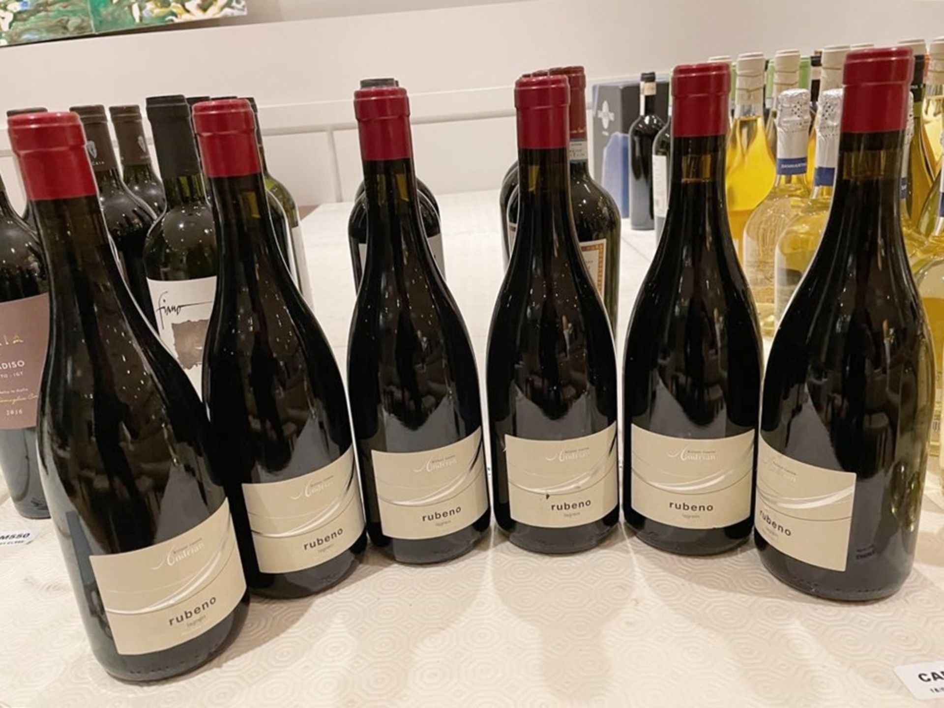 6 x Bottles Of RUBENO LAGRIEN - New/Unopened Restaurant Stock - 2019 - 0.75l - Ref: CAM553 - CL612