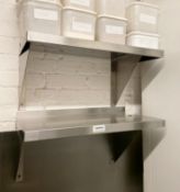 2 x Stainless Steel Commercial Storage Shelves - Ref: CAM524 - CL612 - Location: London SW1PThis