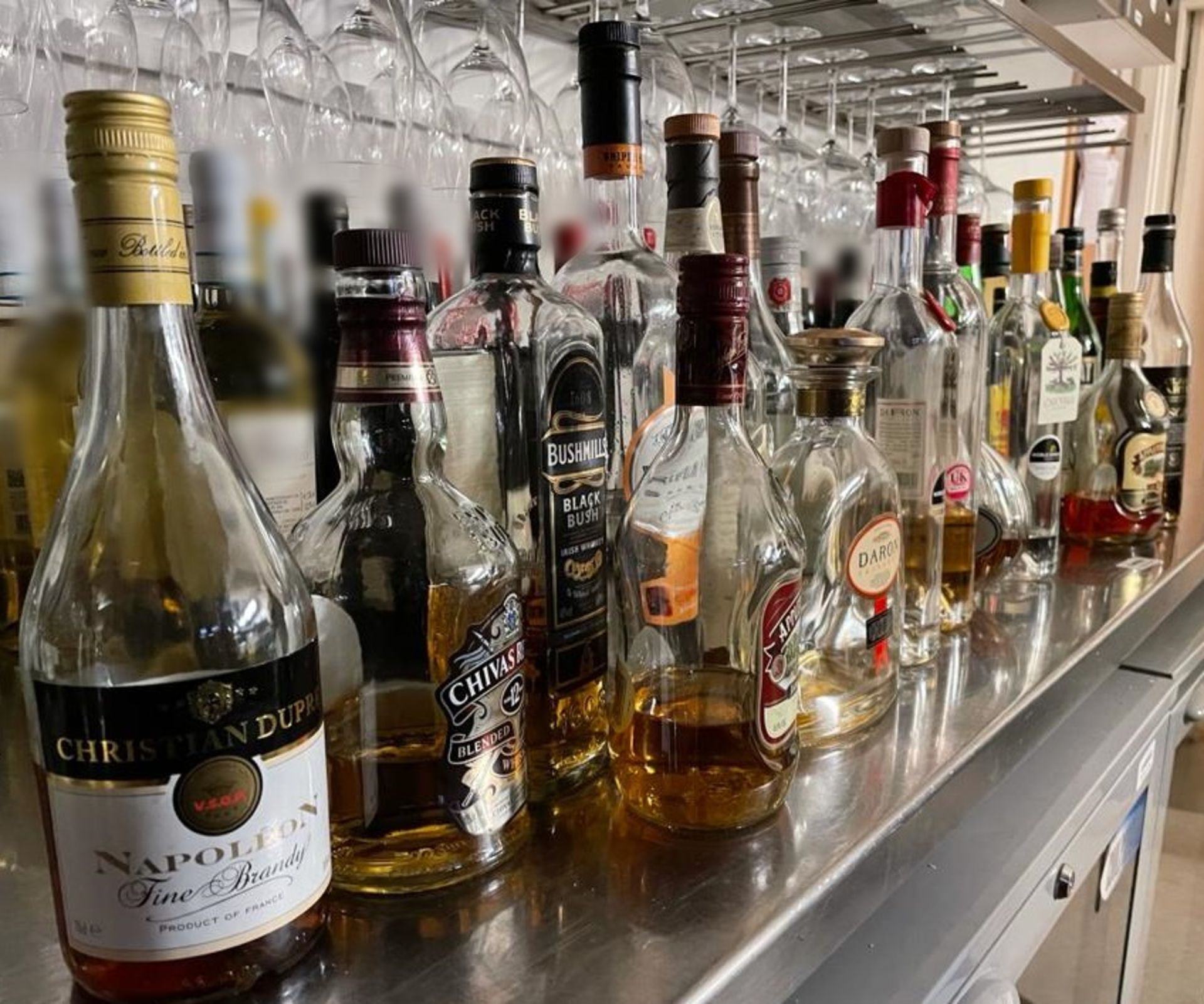25 x Assorted Bottles Of Open Spirits And Liquers - Selection As Shown - Restaurant Stock - Ref: