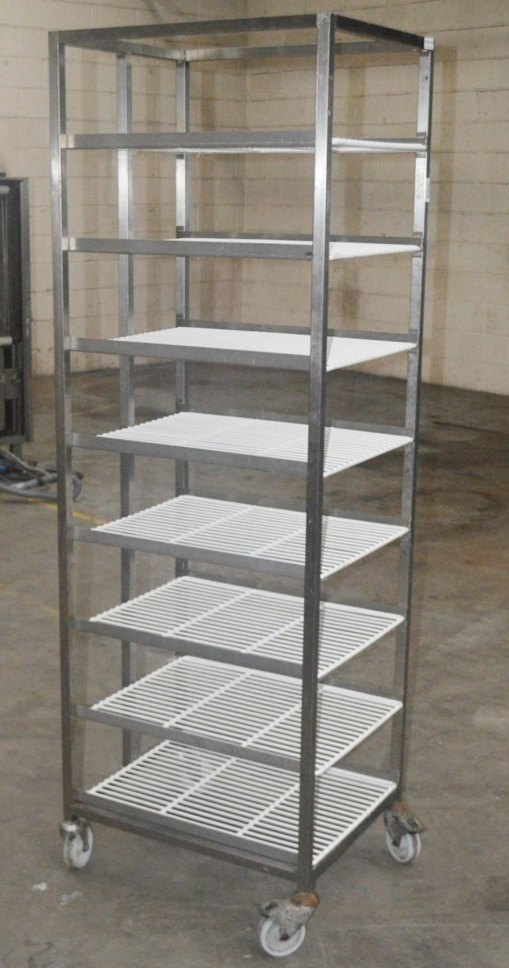 1 x Stainless Steel Commercial Kitchen 8-Tier Wire Shelving Rack, On Castors - Dimensions: H190 x - Image 2 of 4