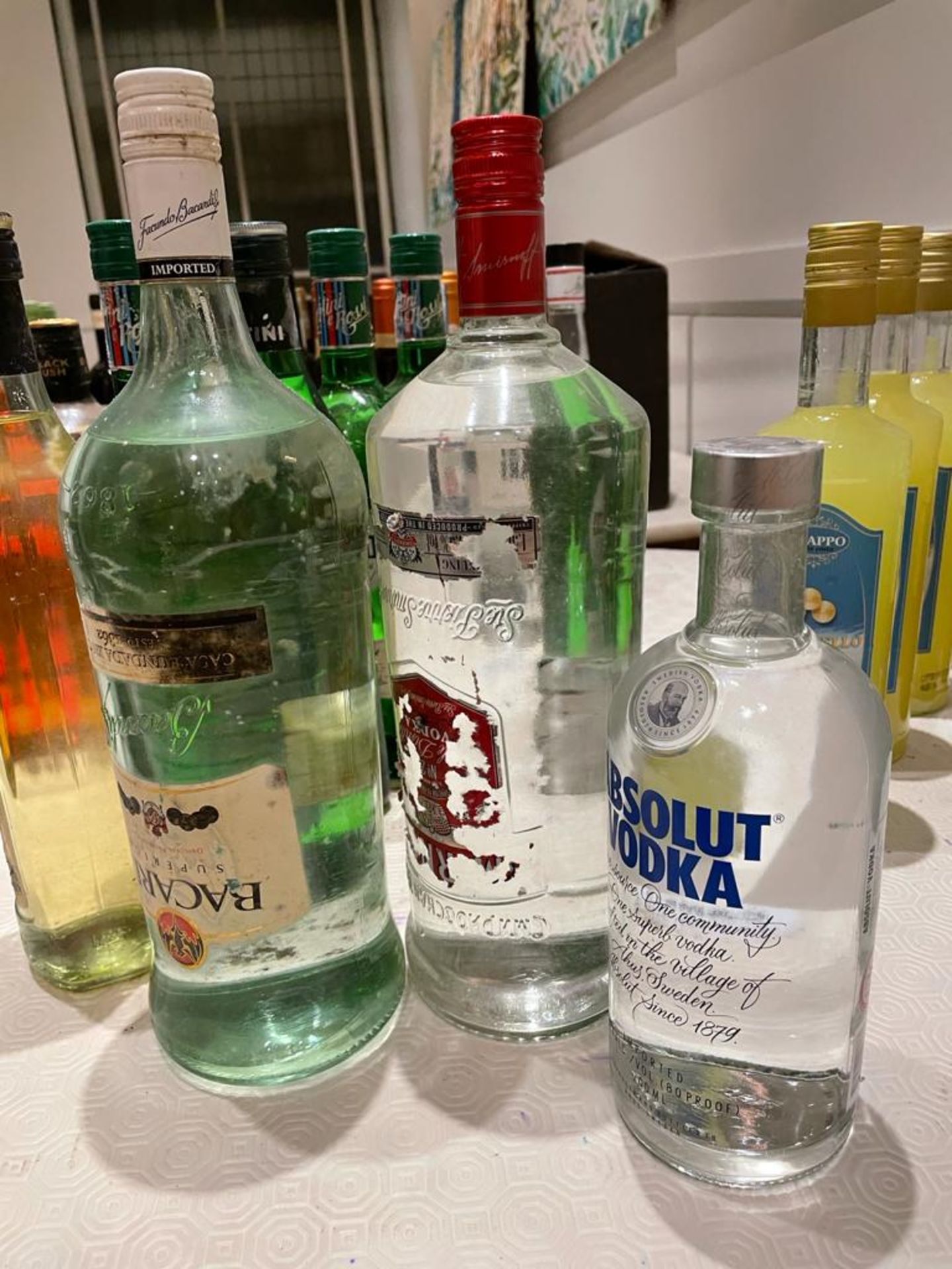 3 x Assorted Bottles Of Spirits - Lot Includes: 1 x BACARDI, 1 x ABSOLUTE VODKA, 1 x SMIRNOFF