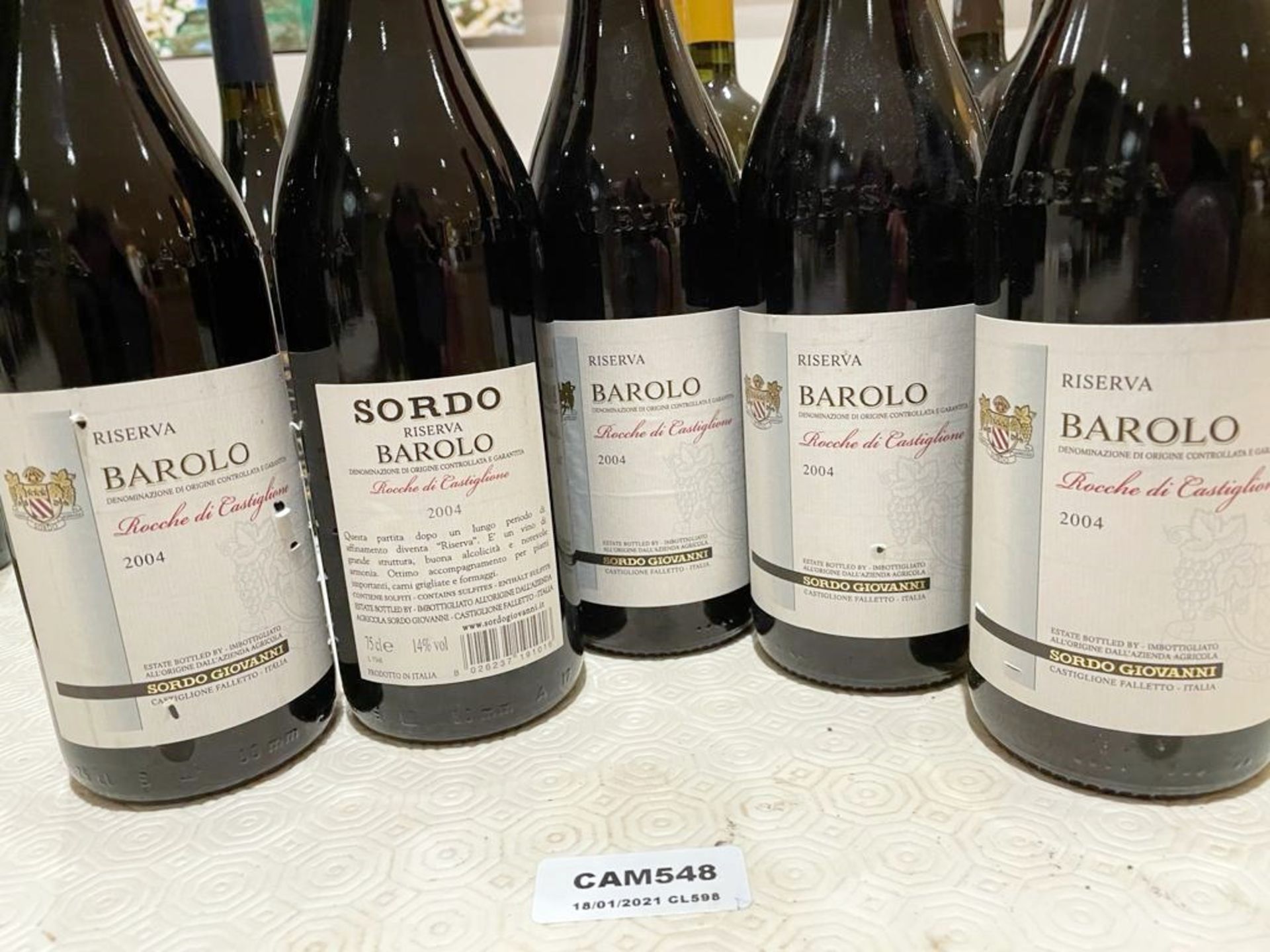 5 x Bottles Of SORDO BAROLO - 2004 - 75cl - New/Unopened Restaurant Stock - Ref: CAM548 - Image 2 of 3