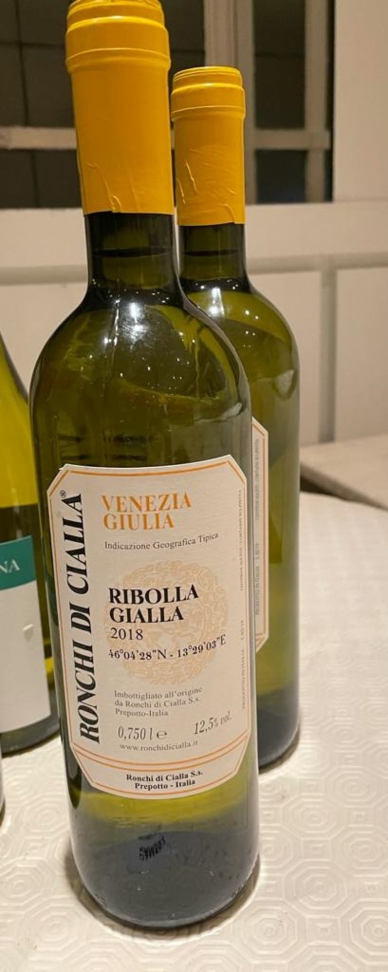 2 x Bottles Of RONCHI DI CIALLA RIBOLLA GIALLA - 2018 - 750ml - New/Unopened Restaurant Stock - Image 2 of 2