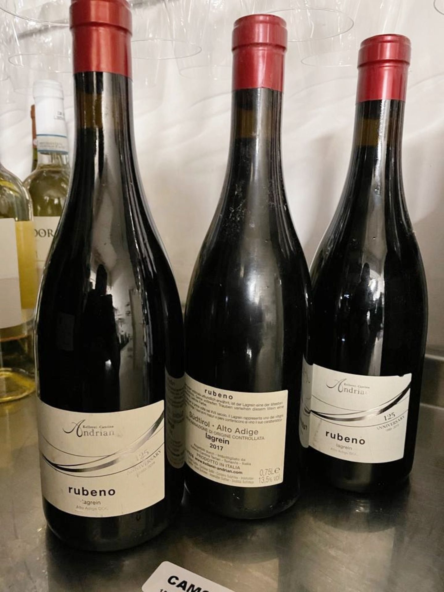 3 x Bottles Of RUBENO LAGRIEN - 2017 - 75cl - New/Unopened Restaurant Stock - Ref: CAM652