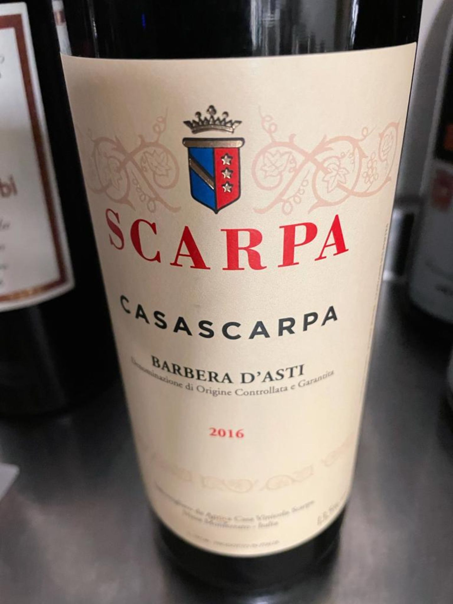 3 x Bottles Of SCARPA BARBERA D'ASTI 2016 750ml - New/Unopened Restaurant Stock - Ref: CAM647 - Image 2 of 2