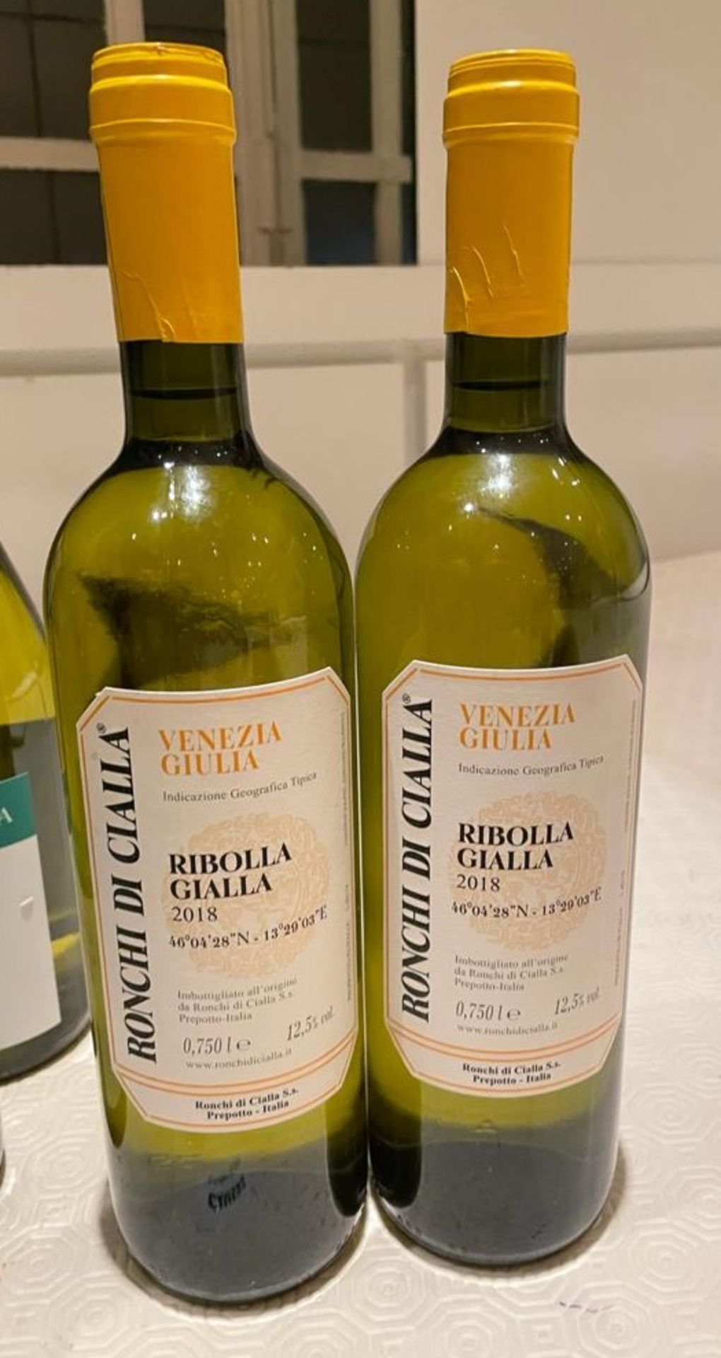 2 x Bottles Of RONCHI DI CIALLA RIBOLLA GIALLA - 2018 - 750ml - New/Unopened Restaurant Stock