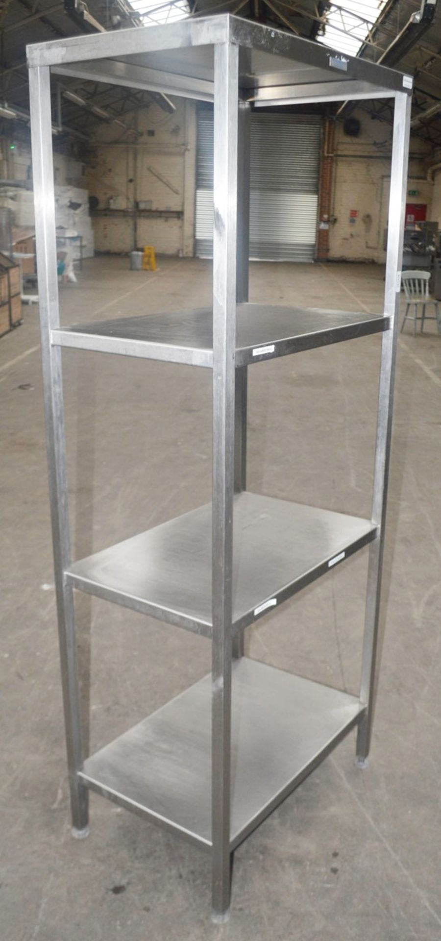 1 x Stainless Steel Commercial Kitchen 4-Tier Shelving Unit - Dimensions: H188 x W74 x D49cm - - Image 2 of 4