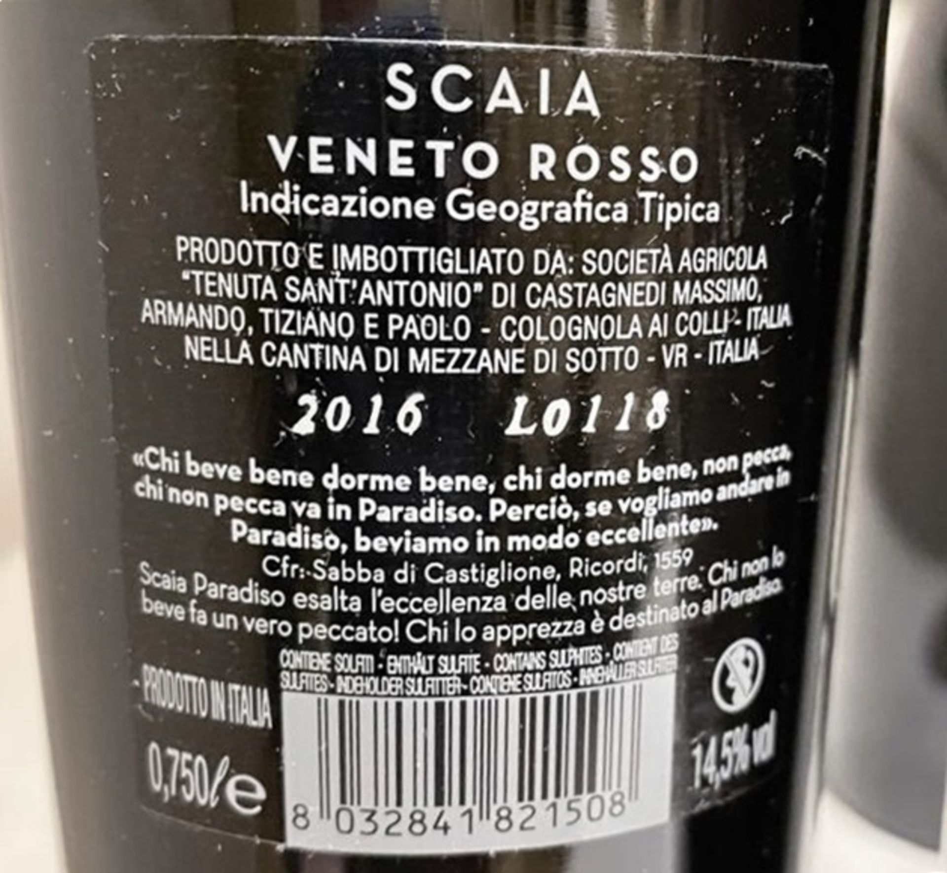 3 x Bottles Of SCAIA VENETTO - 2016 - 750ml - New/Unopened Restaurant Stock - Ref: CAM536 - CL612 - Image 2 of 3