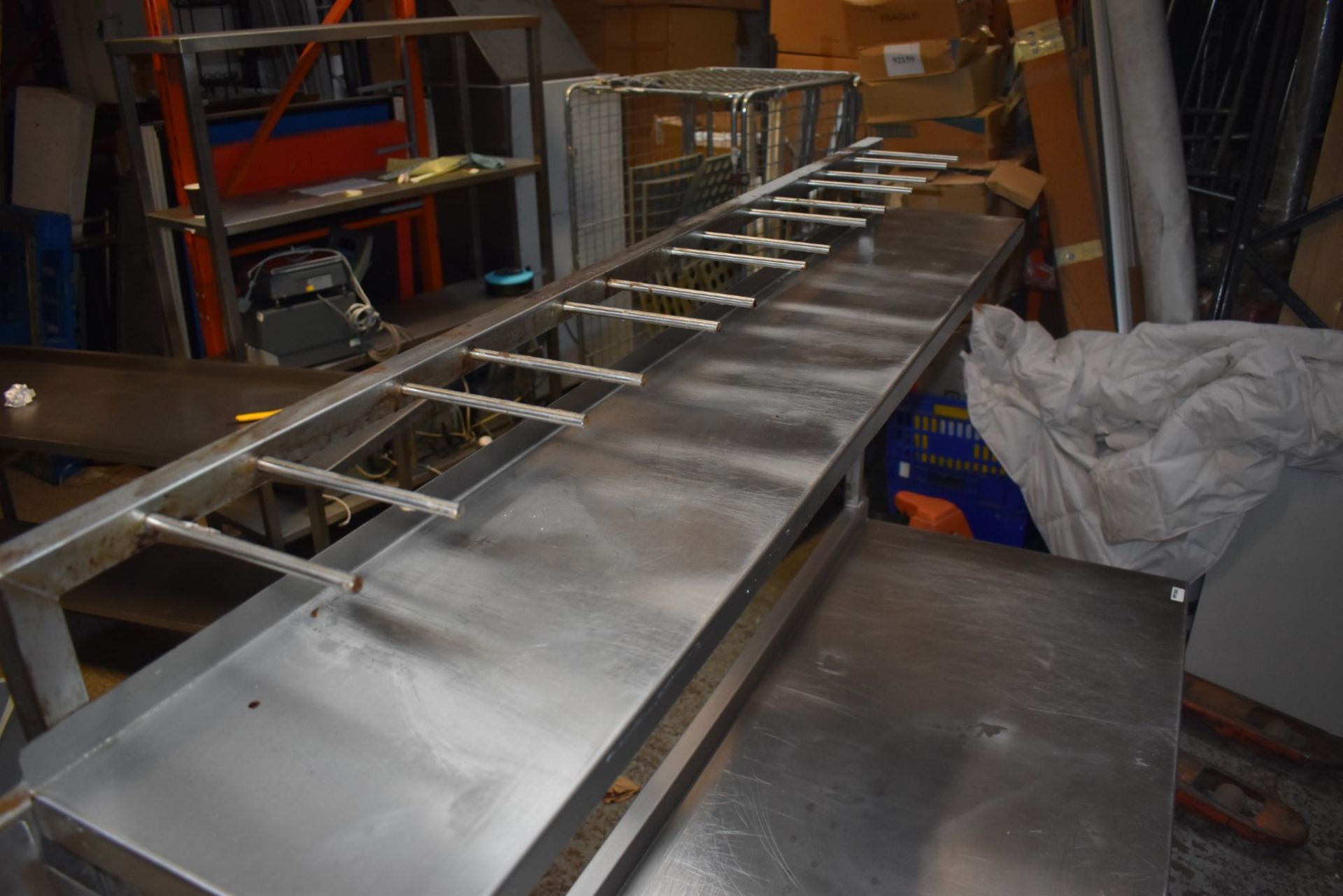 1 x Stainless Steel Donut Jamming Bench - H87/167 x W300 x D70 cms - Recently Removed From Major - Image 6 of 6