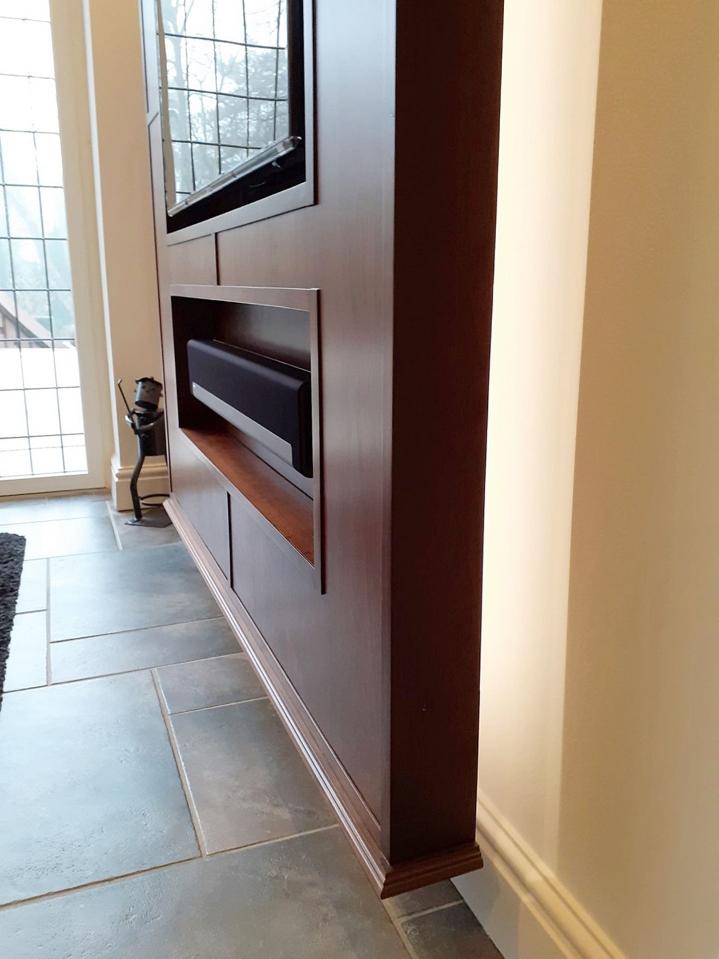 1 x Bespoke Solid Wood Floating TV Wall Unit Backlit With LED Lighting - NO VAT ON THE HAMMER - Image 2 of 9