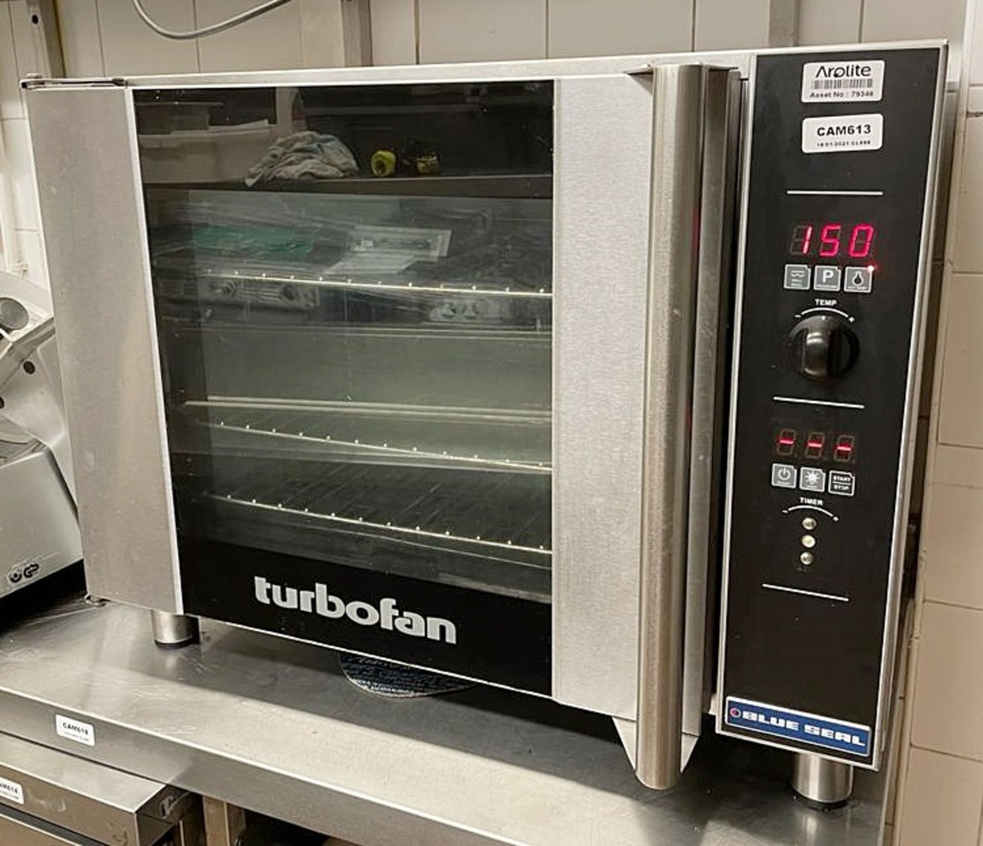 1 x Blueseal TURBOFAN Commercial Oven (Model E31D4) - Ref: CAM613 - CL612 - Location: London