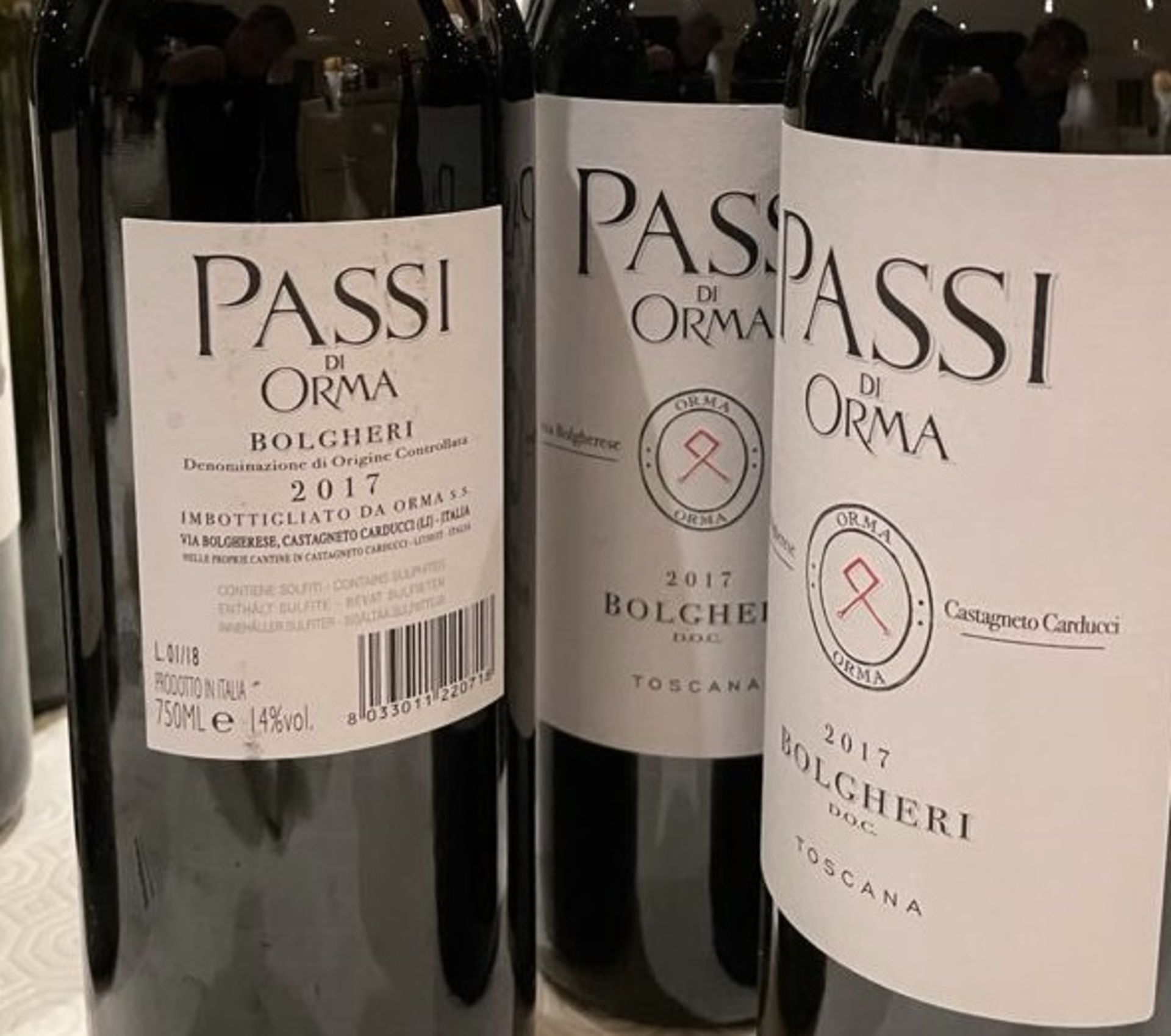 3 x Bottles Of PASSI DI ORMA BOLGHERI - 2017 - 750ml - New/Unopened Restaurant Stock - Ref: CAM551 - Image 2 of 2