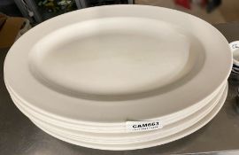 7 x DUDSON Large Oval 38cm Fine Dining Restaurant Plates - Ref: CAM663 - CL612 - Location: London