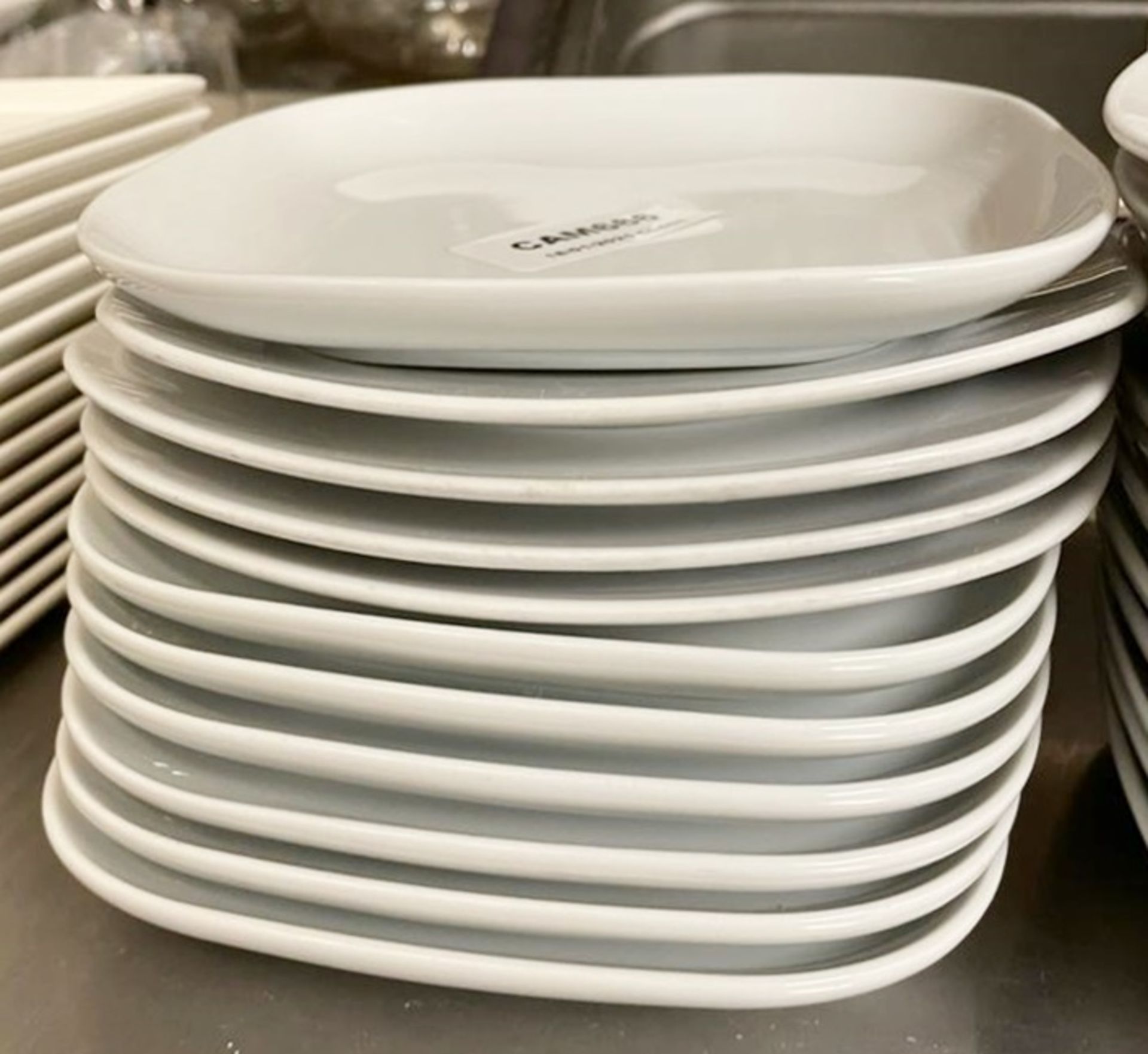 11 x John Lewis 16cm Square Porcelain Fine Dining Side Plates - Ref: CAM666 - CL612 - Location: - Image 3 of 4
