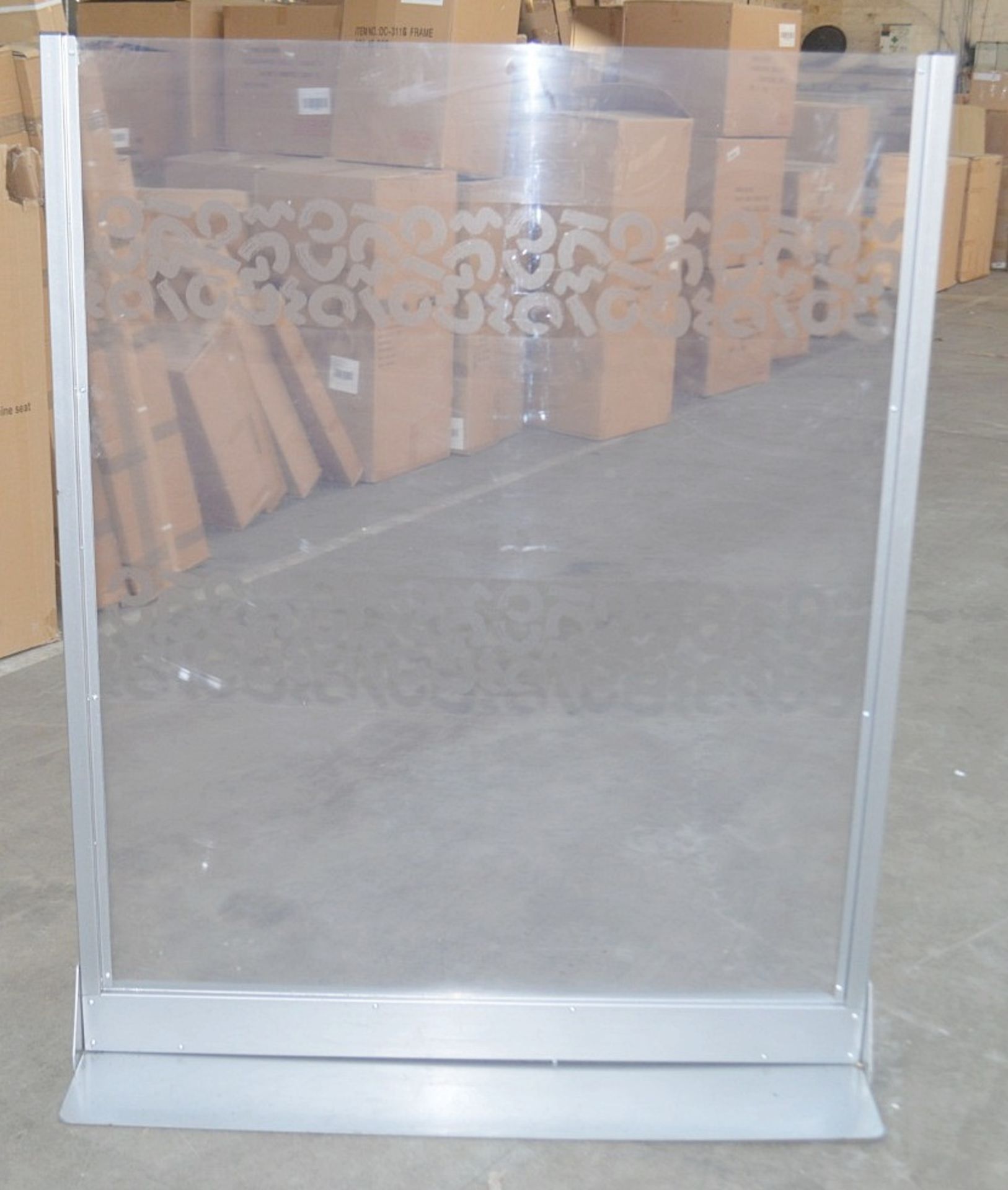 A Pair Of Freestanding 1.5-Metre Tall Protective Clear Acrylic Checkout Screen Dividers - - Image 2 of 3