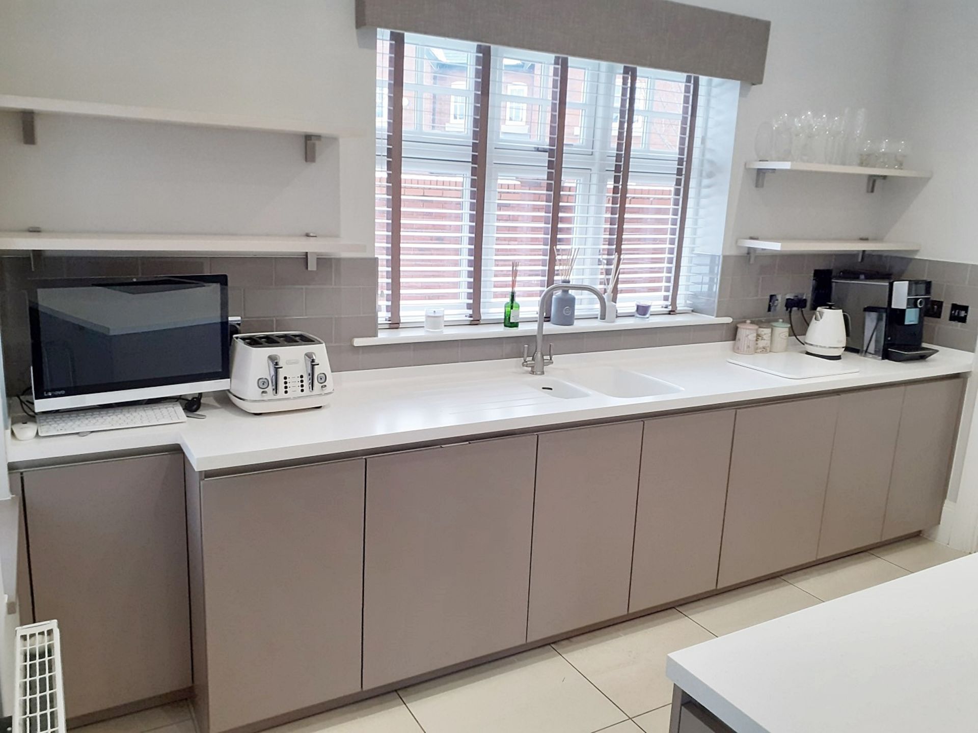 1 x SieMatic Handleless Fitted Kitchen With Intergrated NEFF Appliances, Corian Worktops And Island - Image 18 of 92